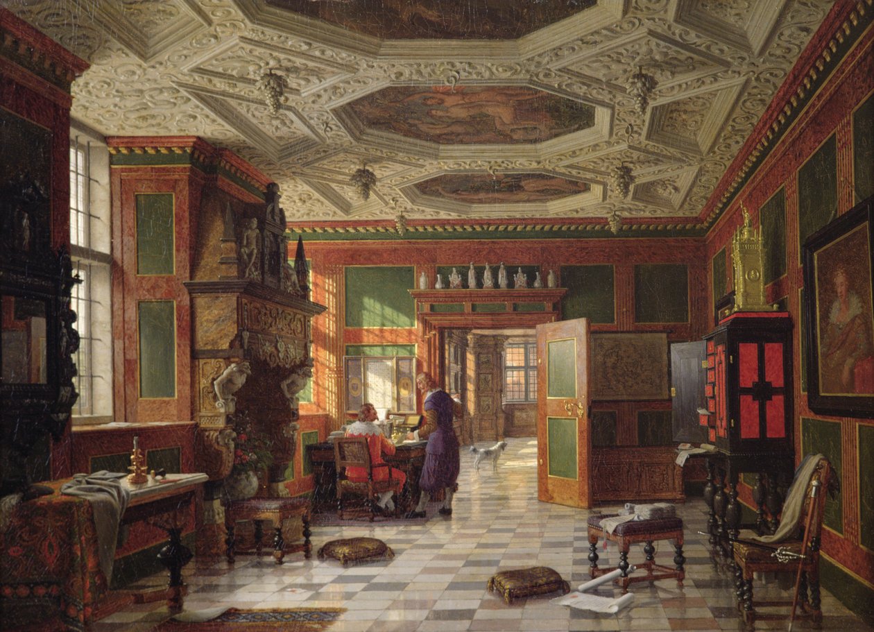 Rosenburg Sarayı'nın iç kısmı, Kopenhag by Heinrich Hansen