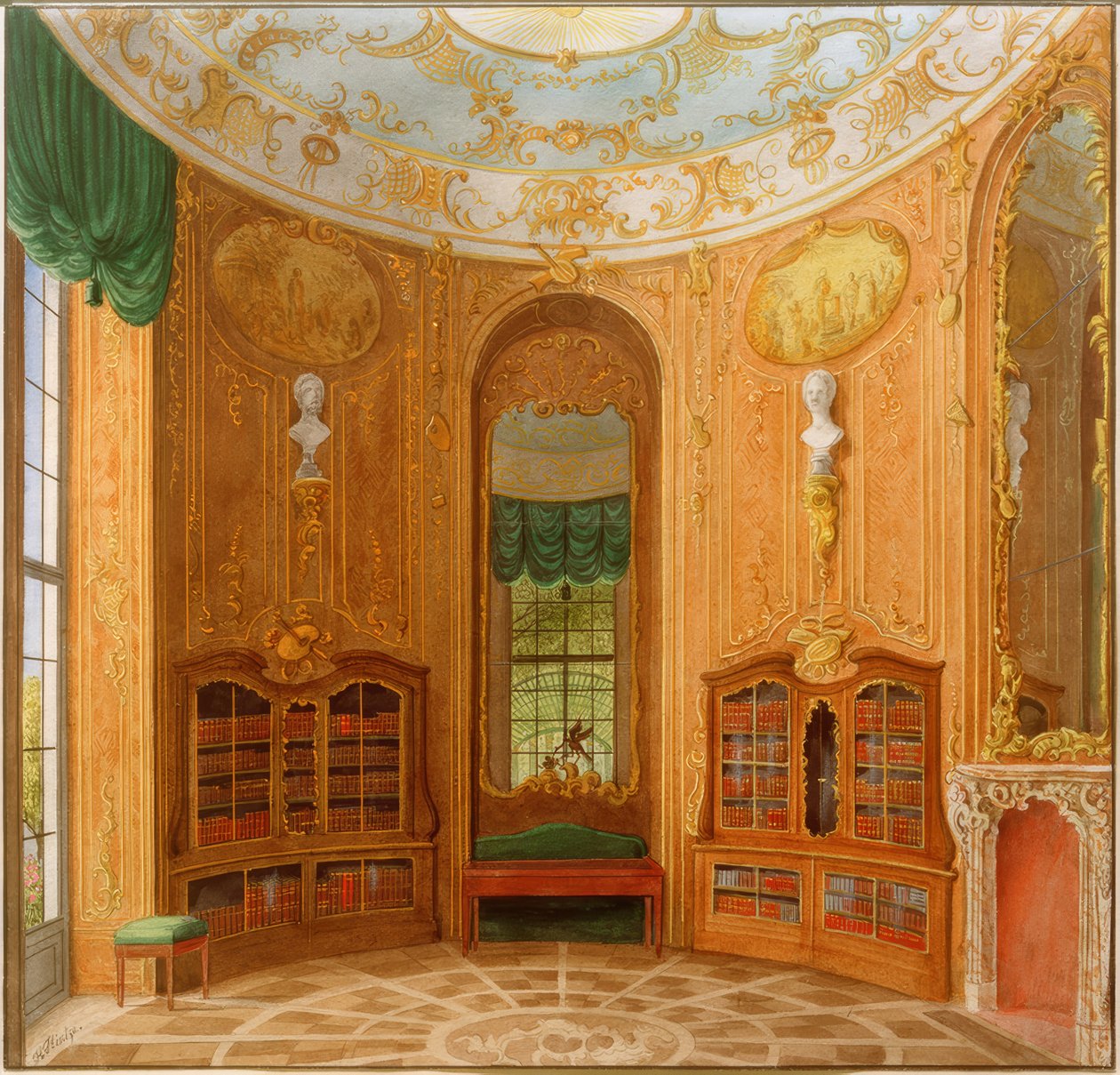 Sanssouci Sarayı Kütüphanesi by Heinrich Hintze