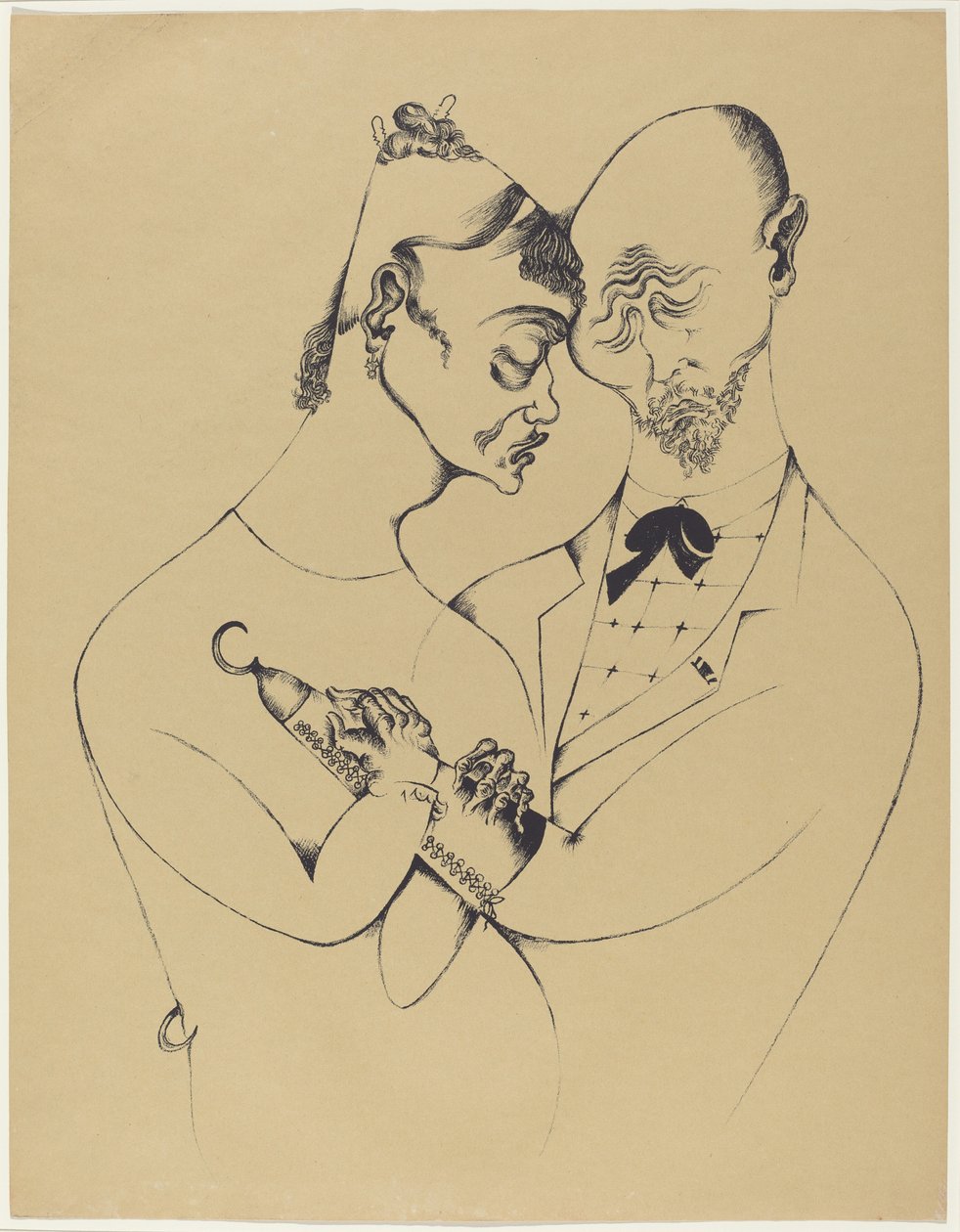 evli çift by Heinrich Hoerle