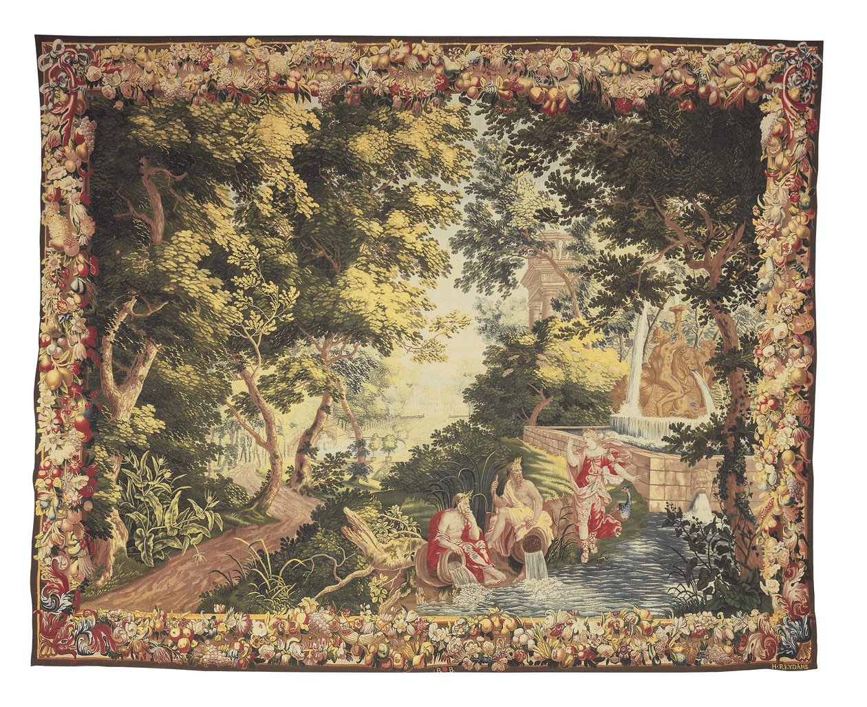Diana & Callisto serisinden bir Brüksel Mitolojik duvar halısı, c. 1680-1710 by Heinrich II Reydams