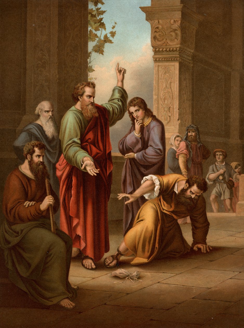 Ananias ve Sapphira by Heinrich Jenny