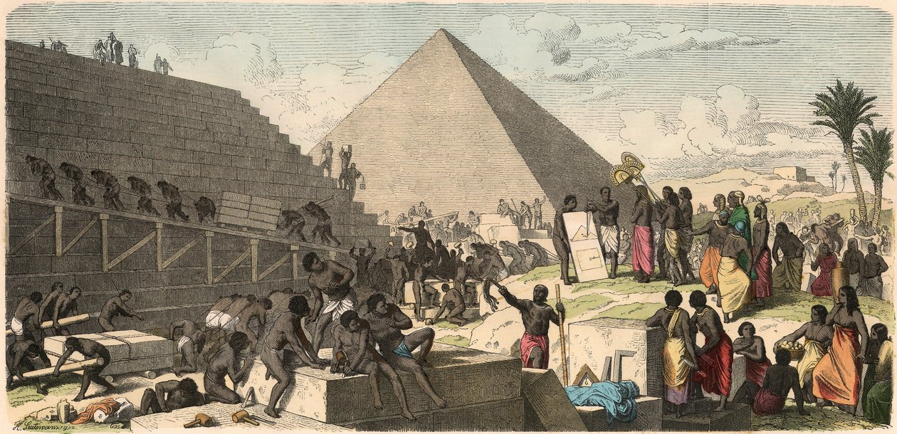 Antik Mısır: Piramitleri İnşa Et, 1866 by Heinrich Leutemann