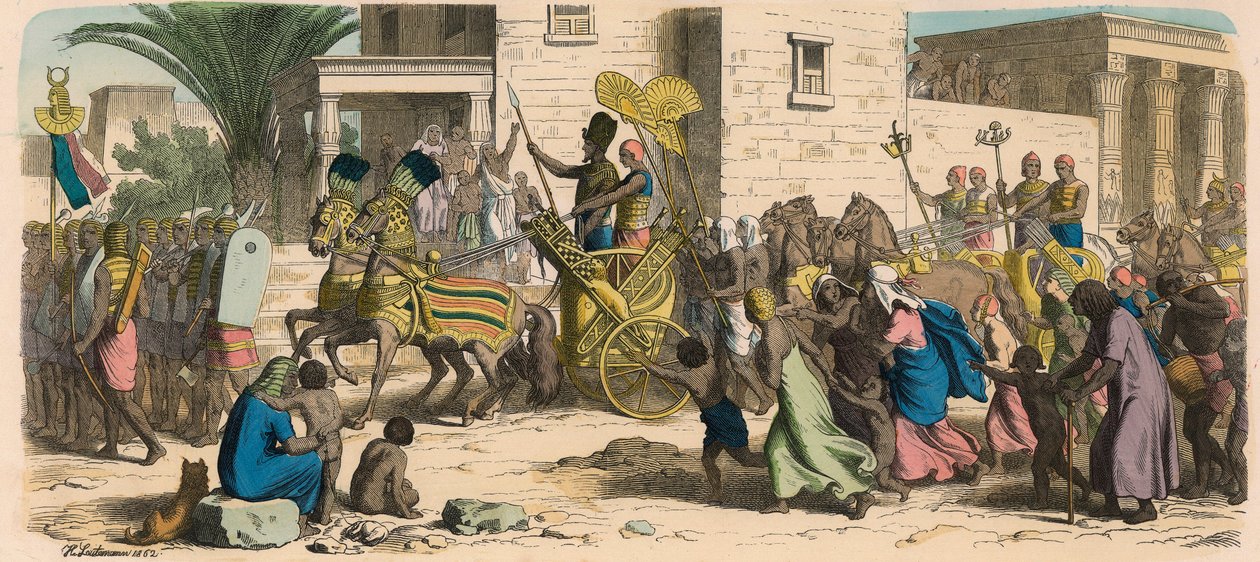 Eski Mısır: Savaşa Yürüyen Firavun by Heinrich Leutemann