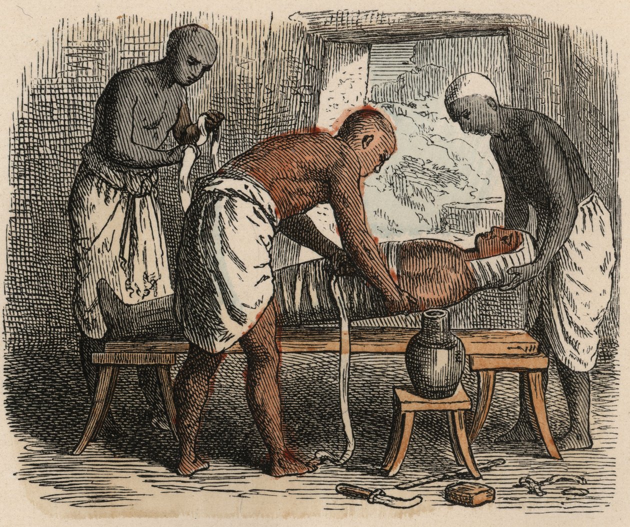 Eski Mısır: Mumyanın Sarılması, 1866 by Heinrich Leutemann