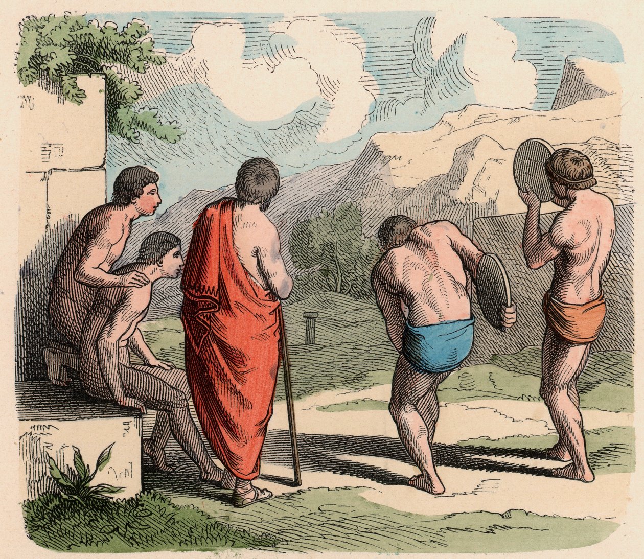 Antik Yunanistan: Spor, Disk Fırlatma by Heinrich Leutemann