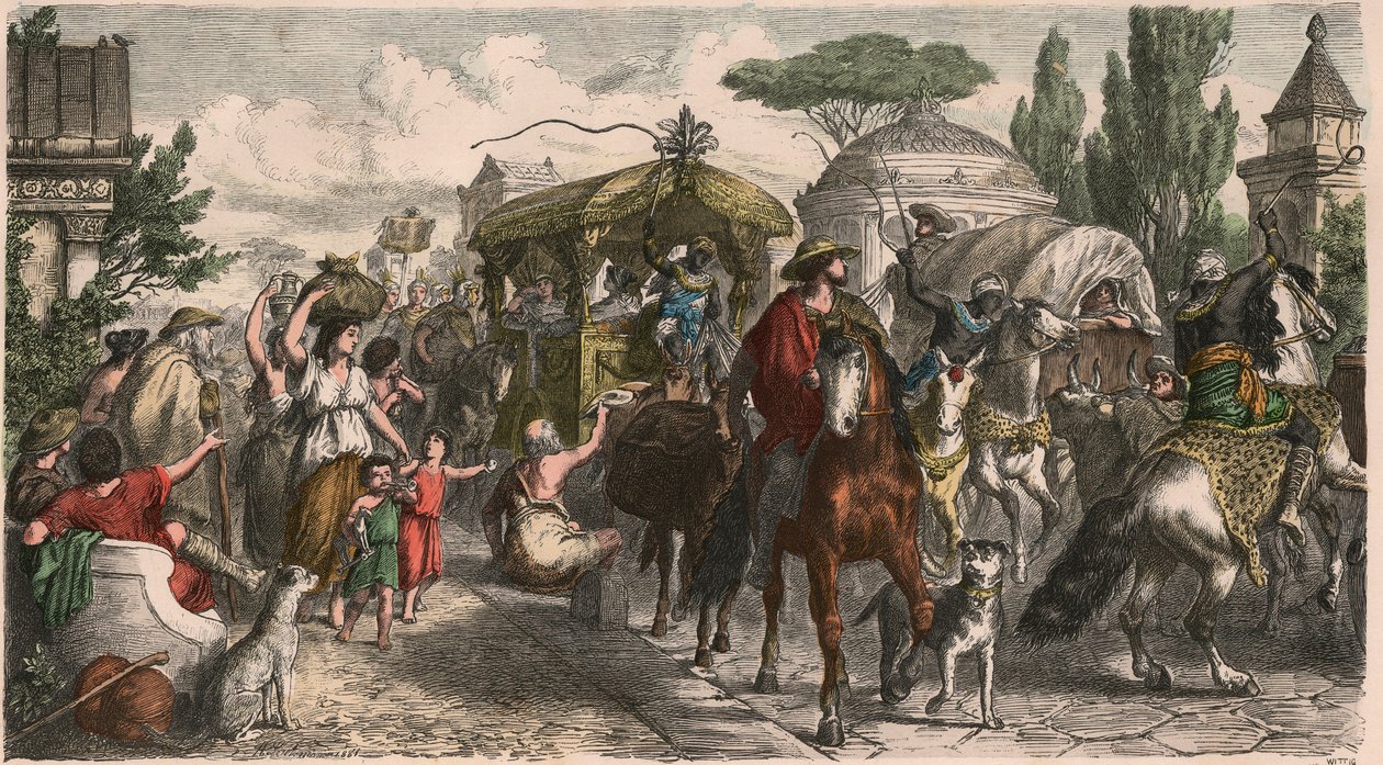Antik Roma: İmparatorluk Döneminde Via Appia (Appian Yolu) by Heinrich Leutemann