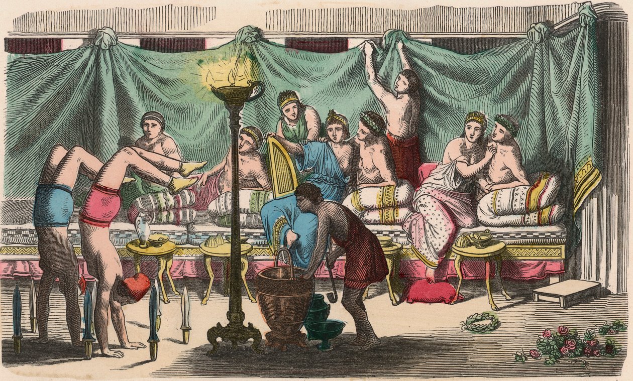 Cumhuriyetler zamanında Yunanistan: Ziyafet ve jimnastik by Heinrich Leutemann