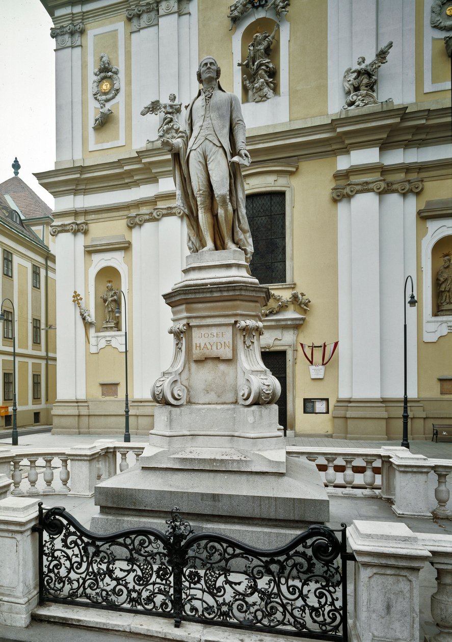 Avusturyalı besteci Franz Joseph Haydn (1732-1809) anısına Heinrich Nitter (1844-1892) tarafından gerçekleştirilen anıt anıt 1887 Viyana, Avusturya by Heinrich Natter