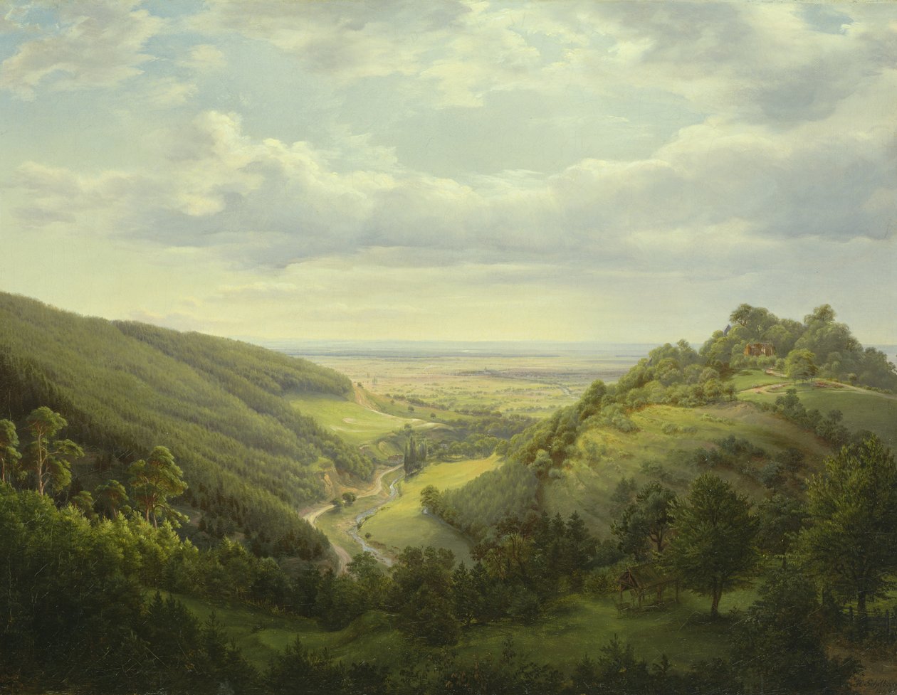 Kutsal Dağ ve Dağ Geçidi manzarası, 1846 by Heinrich Schilbach