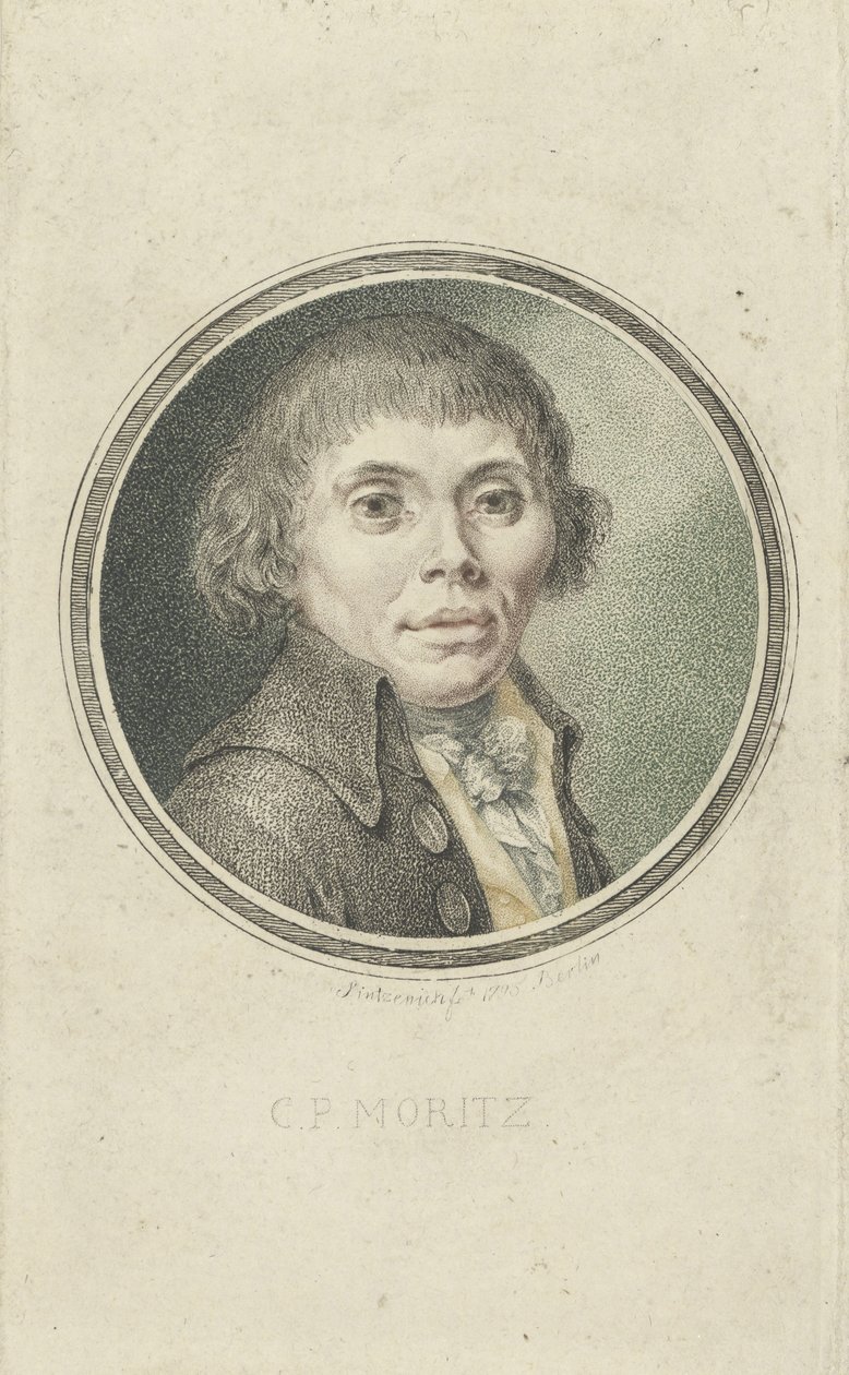 Karl Philipp Moritz'in Portresi 1756-1793, 1795. by Heinrich Sintzenich
