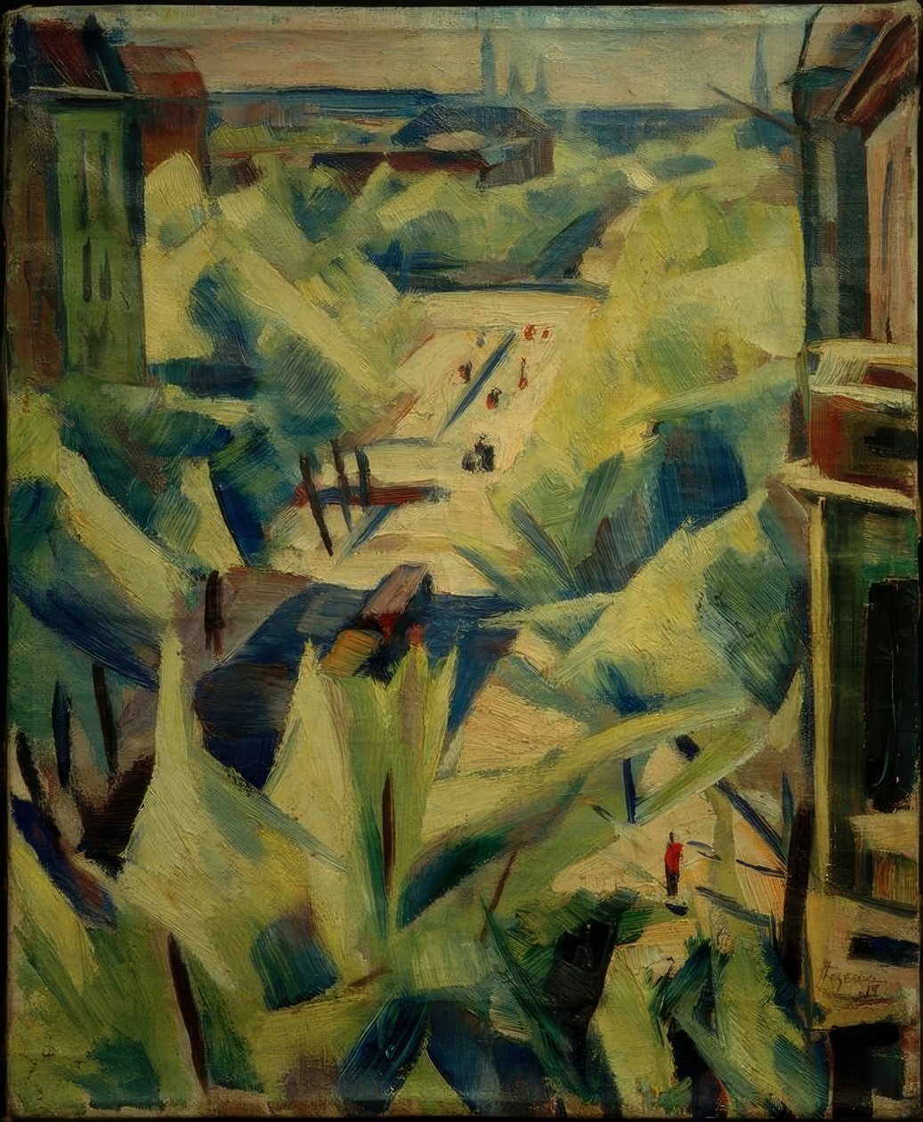 Mundsburger Damm ve şehir merkezindeki stüdyodan görünüm by Heinrich Stegemann