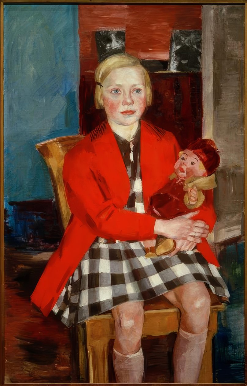 Oyuncak Bebekli Kız (Käte Werner) by Heinrich Stegemann