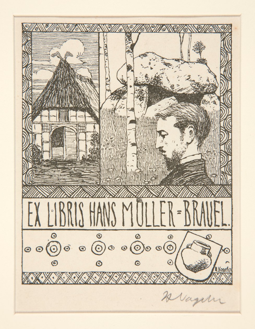 Kitapçık: Eks Libris Hans Mueller-Blauel by Heinrich Vogeler