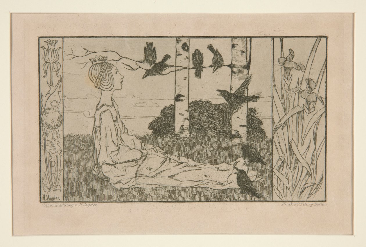 peri masalı temsili by Heinrich Vogeler