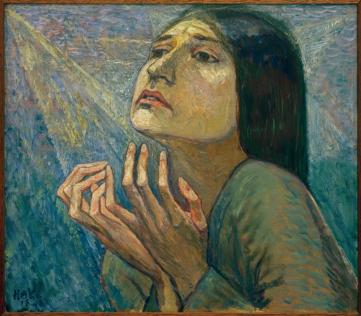 dansçı Charlotte Bara portresi by Heinrich Vogeler