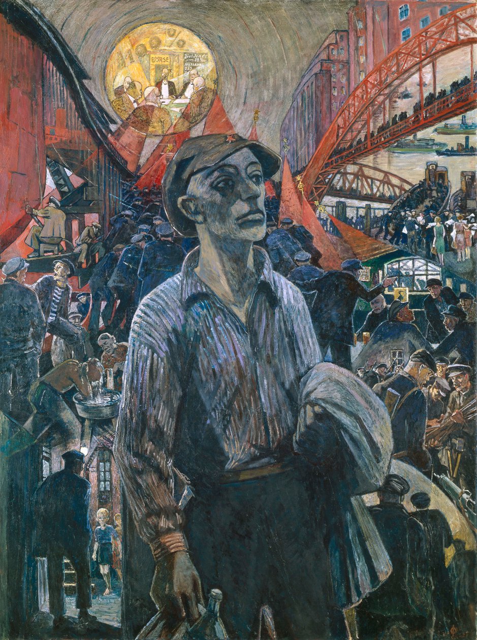 Hamburg Tersanesi İşçisi Hamburg Yoldaş, 1928. by Heinrich Vogeler