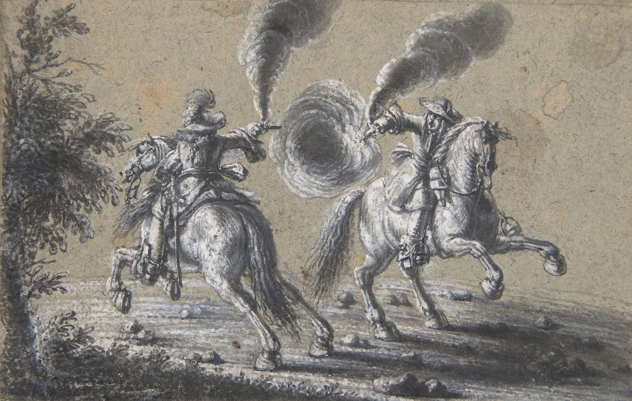 Birbirine Ateş Eden İki Atlı, 1600-1677. by Heinrich Werdmuller