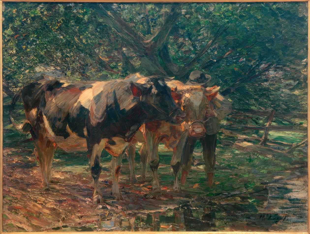 Siyah ve kırmızı onay by Heinrich von Zügel