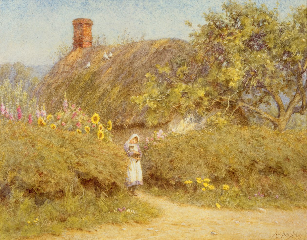 Bir Surrey kulübesi by Helen Allingham