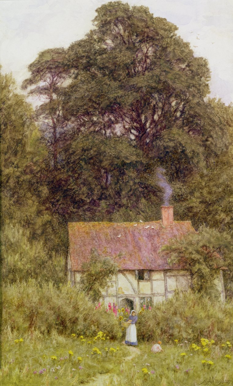Brook, Witley, Surrey yakınlarındaki kır evi by Helen Allingham