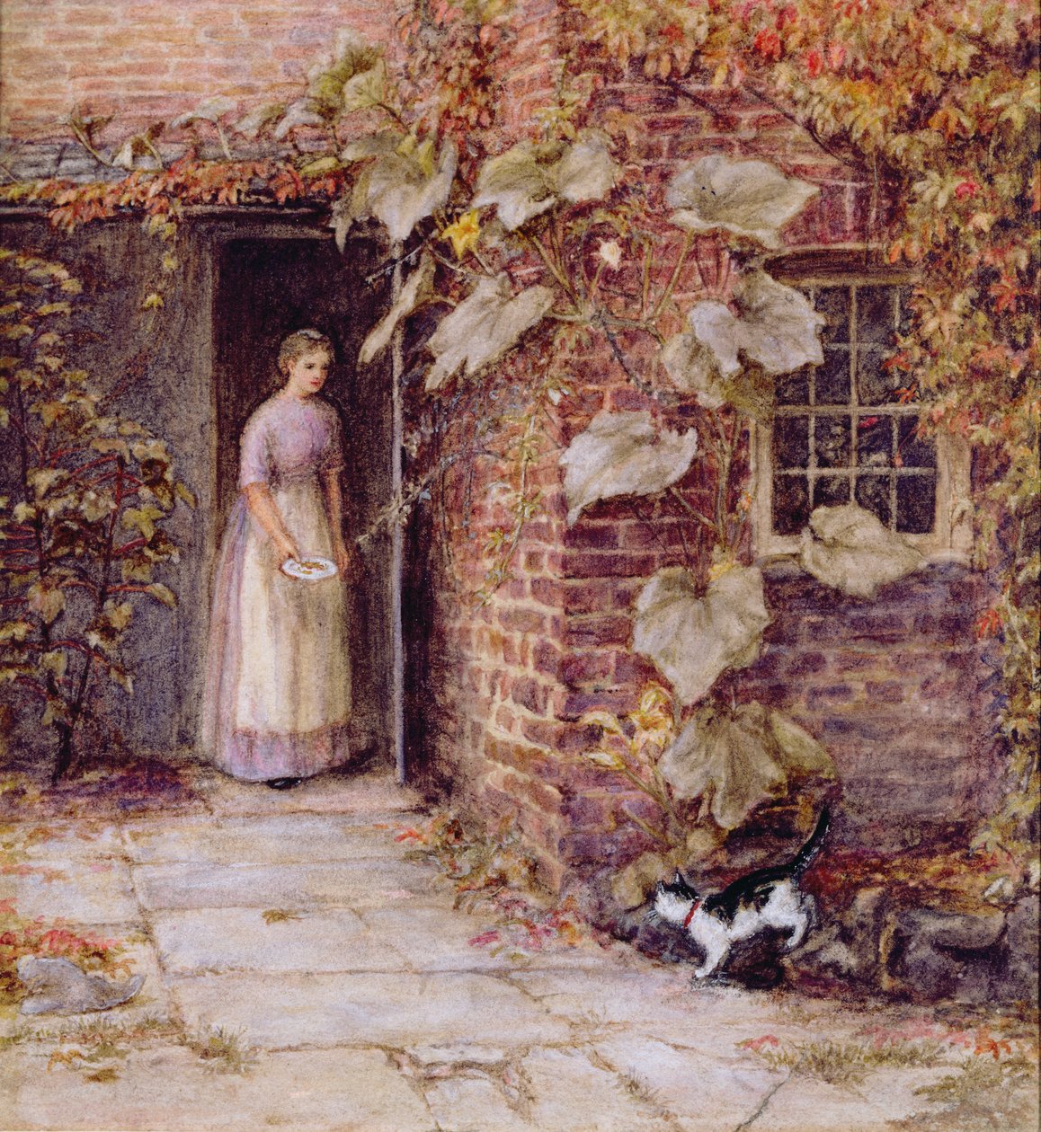 yavru kedi besleme by Helen Allingham