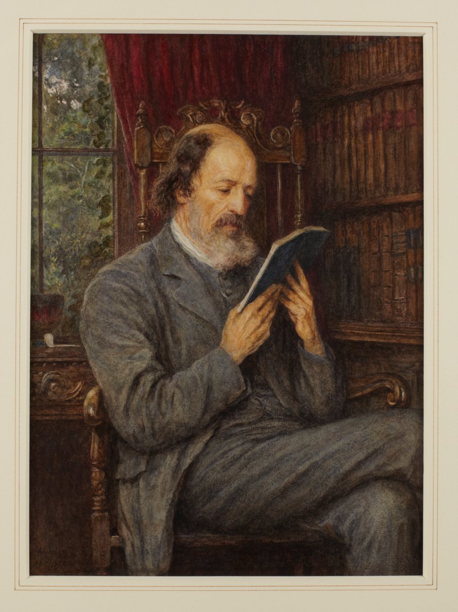Lord Tennyson, 1890 (kağıt üzerinde wc) by Helen Allingham