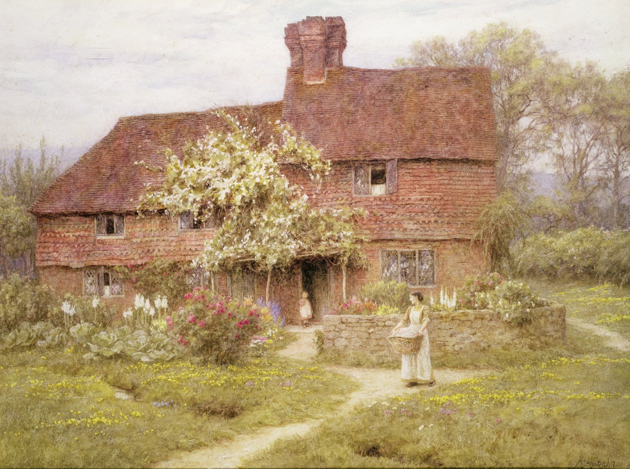 ರೋಸ್ ಕಾಟೇಜ್, ಶಾಟರ್ಮಿಲ್ಟರ್ಕ್ by Helen Allingham