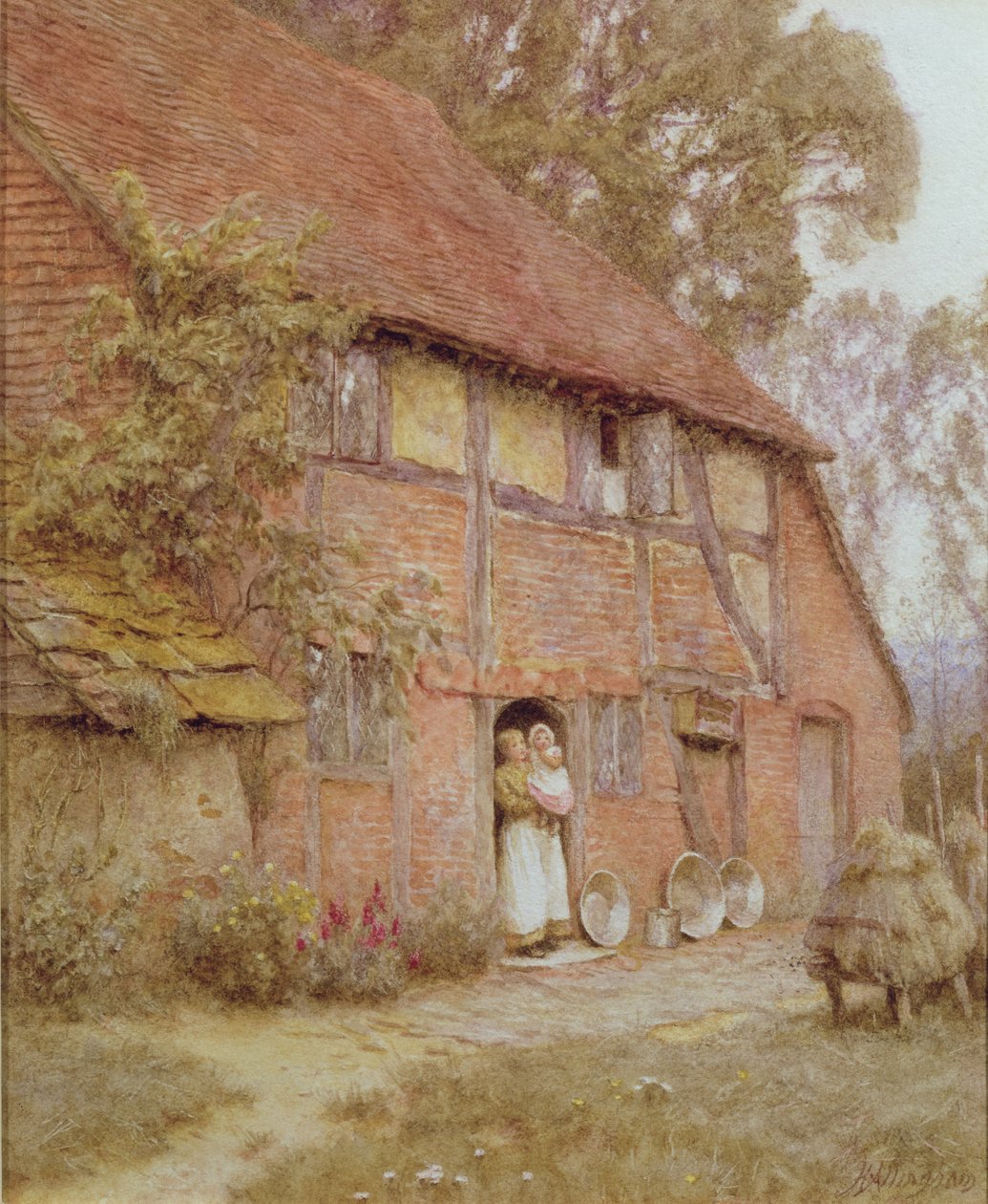 Arı Kovanlı Kır Evi by Helen Allingham