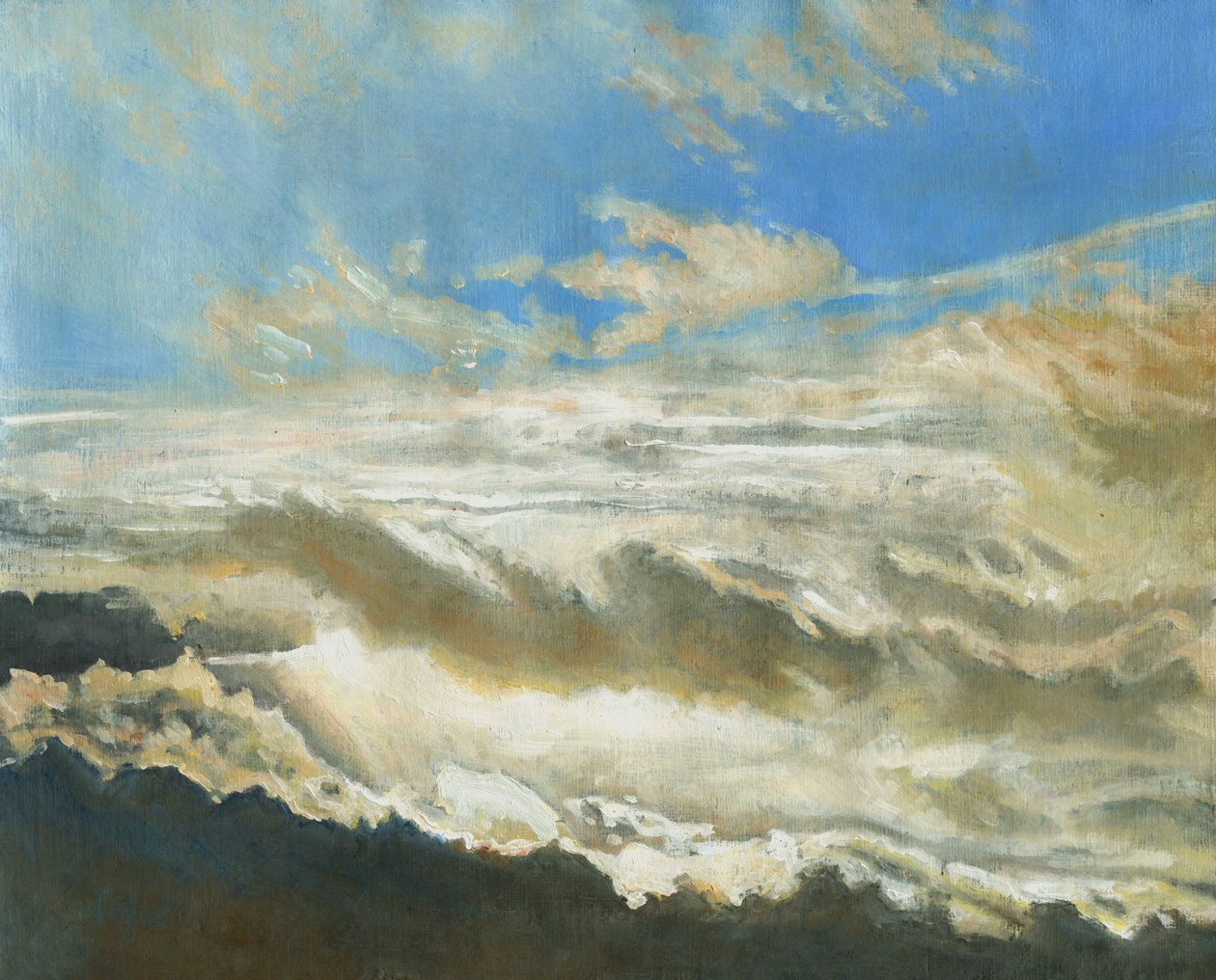 Işık ortaya çıktı, 2013, (astarlanmış kağıt üzerine yağlı boya) by Helen White