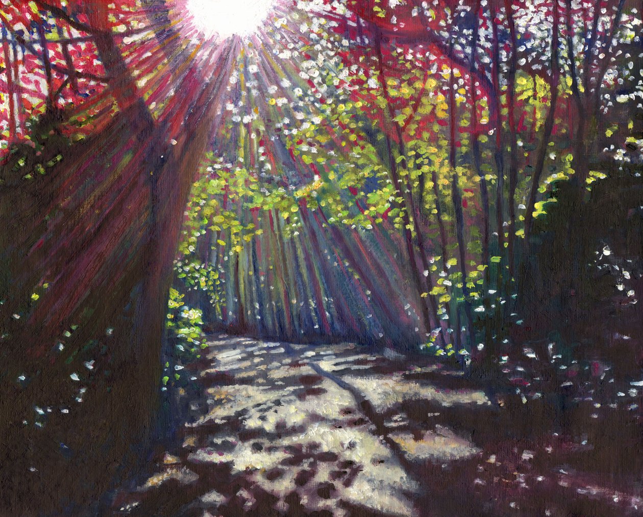 Dağınık ışık, 2013, (astarlanmış kağıt üzerine yağlı boya) by Helen White
