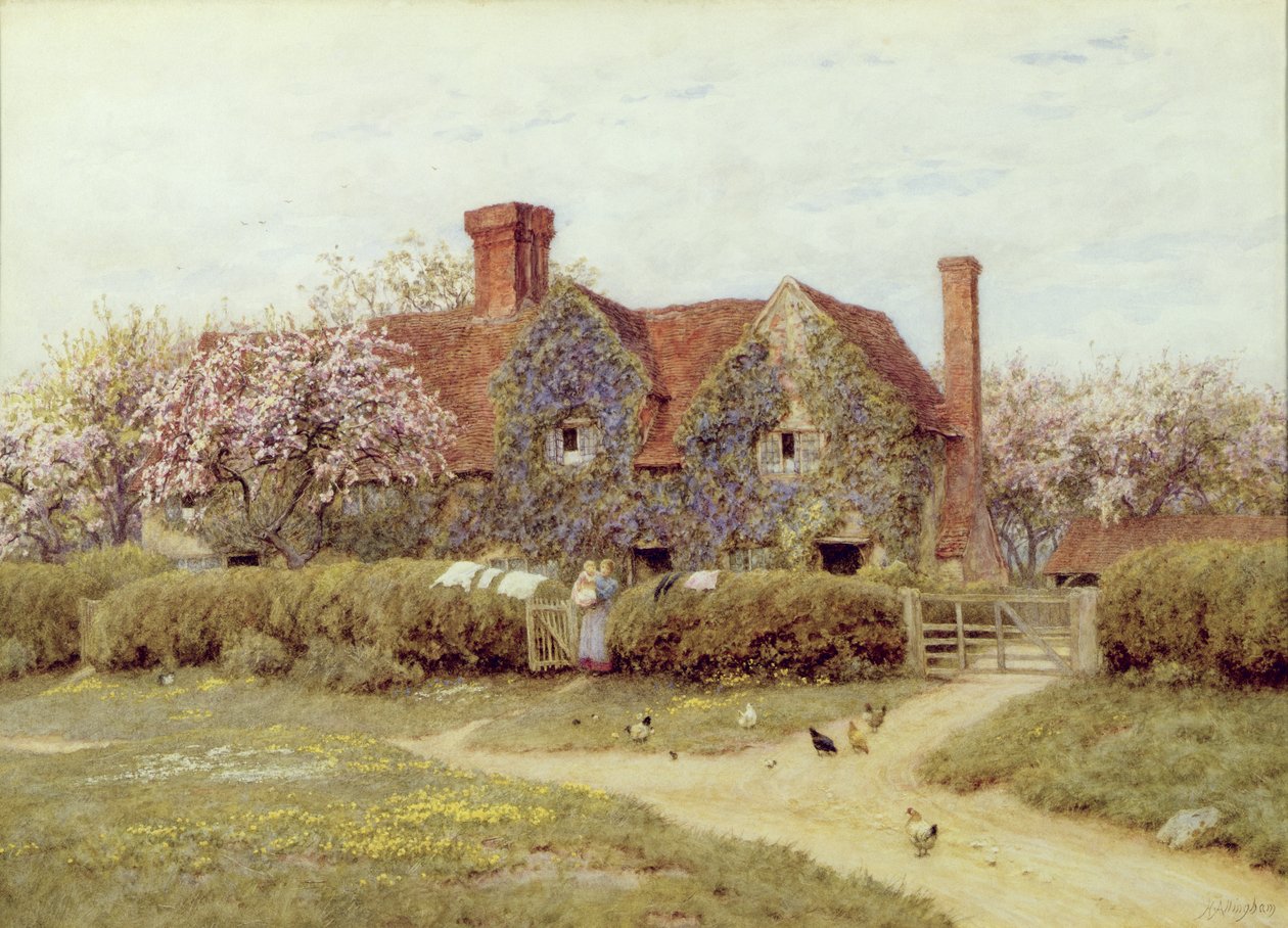 Penstreet'te Bir Buckinghamshire Evi by Helen Allingham
