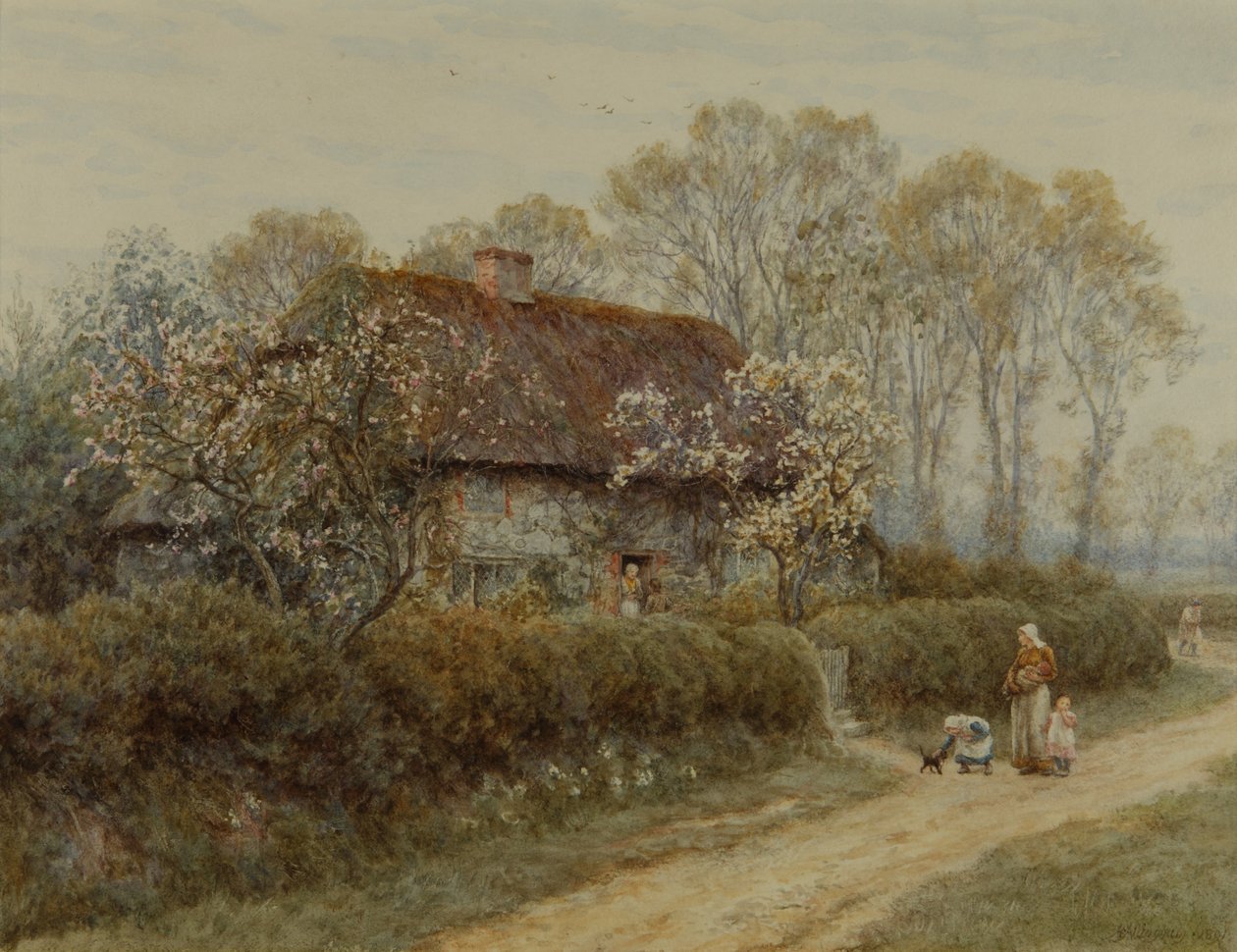 Tatlı Su Kapısında Bir Kulübe by Helen Allingham