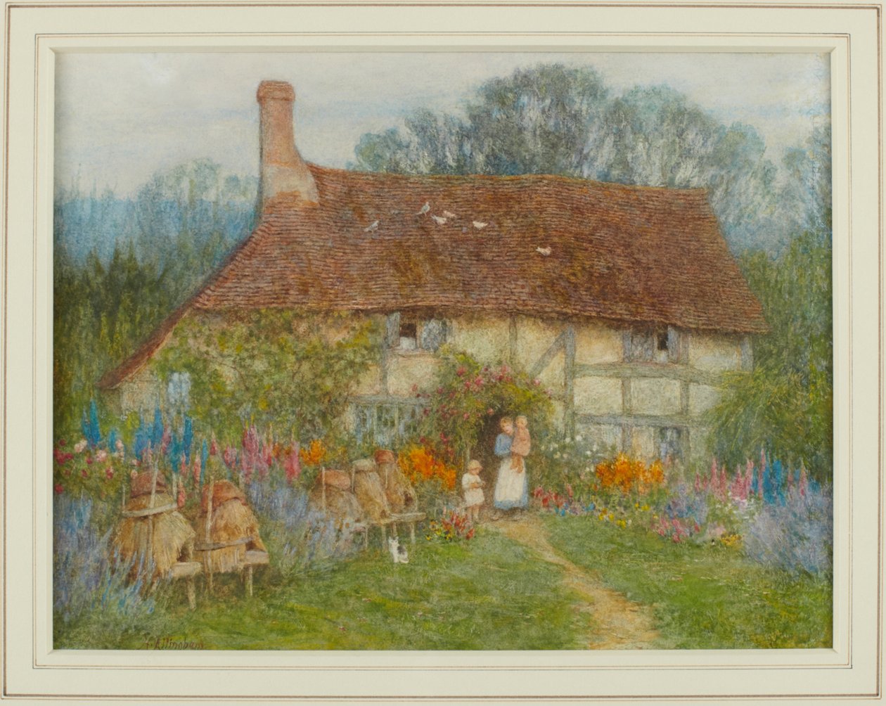Bir Surrey Kulübesi, 1880 by Helen Allingham