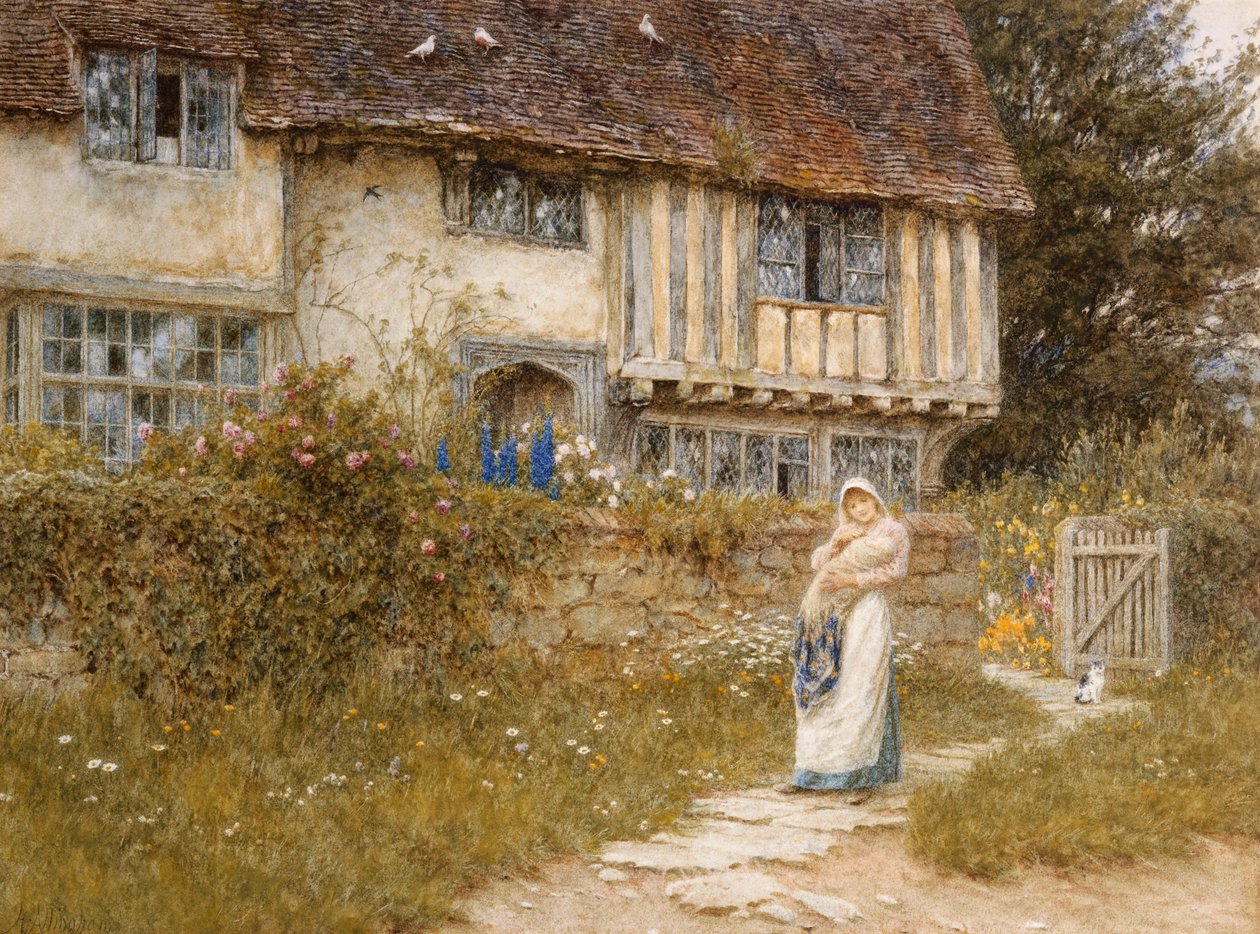 Eski Kilise Kapısı Çiftliği yanında, Smarden, Kent by Helen Allingham
