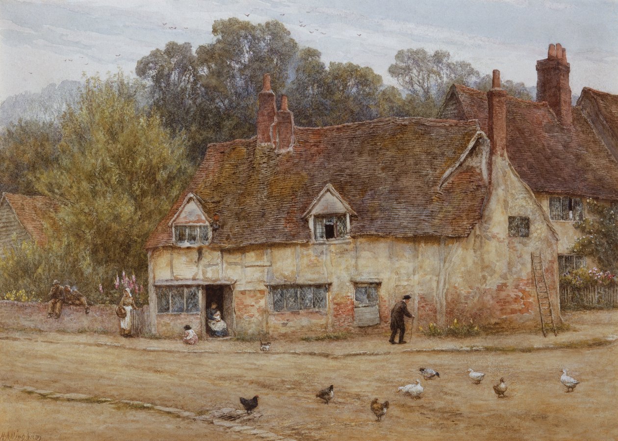 Eski Kulübe tarafından by Helen Allingham
