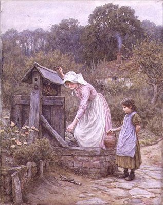 Su Getirmek (suluboya) by Helen Allingham