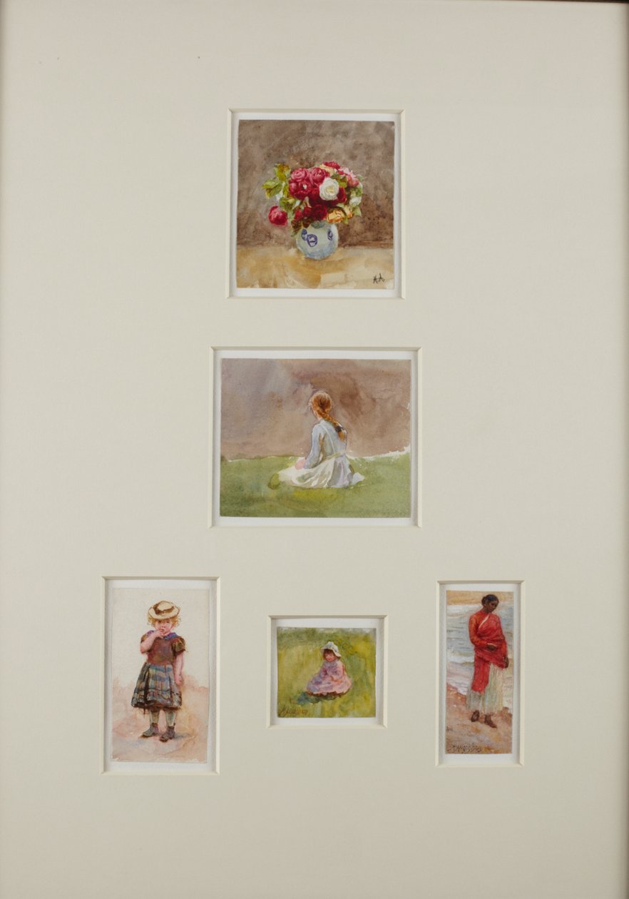 Beş eskiz (kağıt üzerine sulu boya) by Helen Allingham