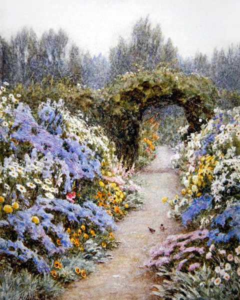 Otsu Bordür (kağıt üzerine sulu boya) by Helen Allingham