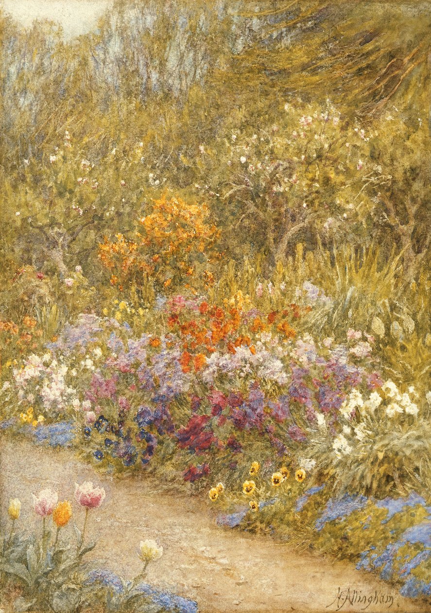 Mutfak bahçesinde, Farringford (kağıt üzerinde wc) by Helen Allingham