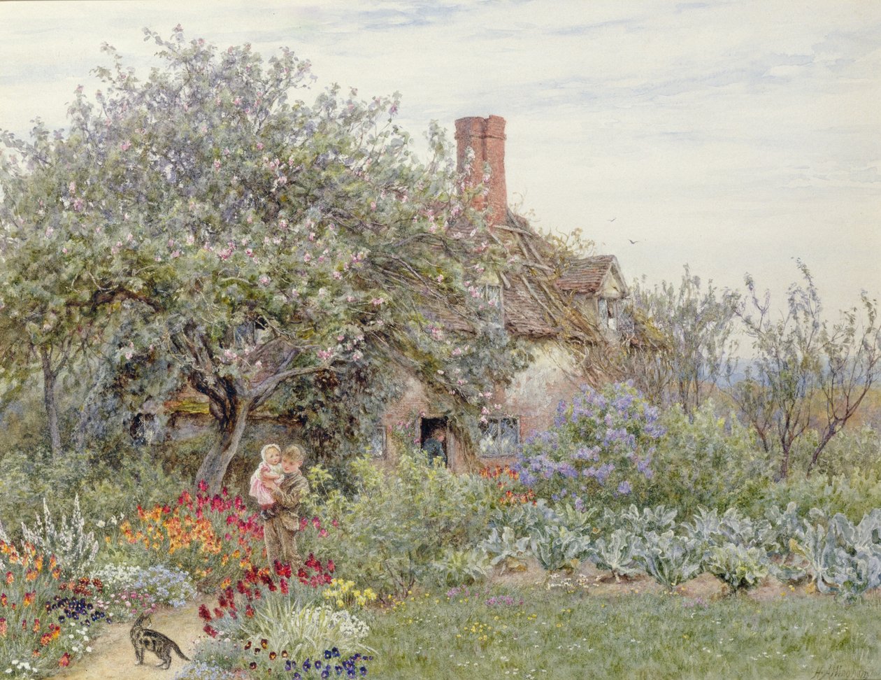 Hambledon yakınlarında (kağıt üzerinde wc) by Helen Allingham