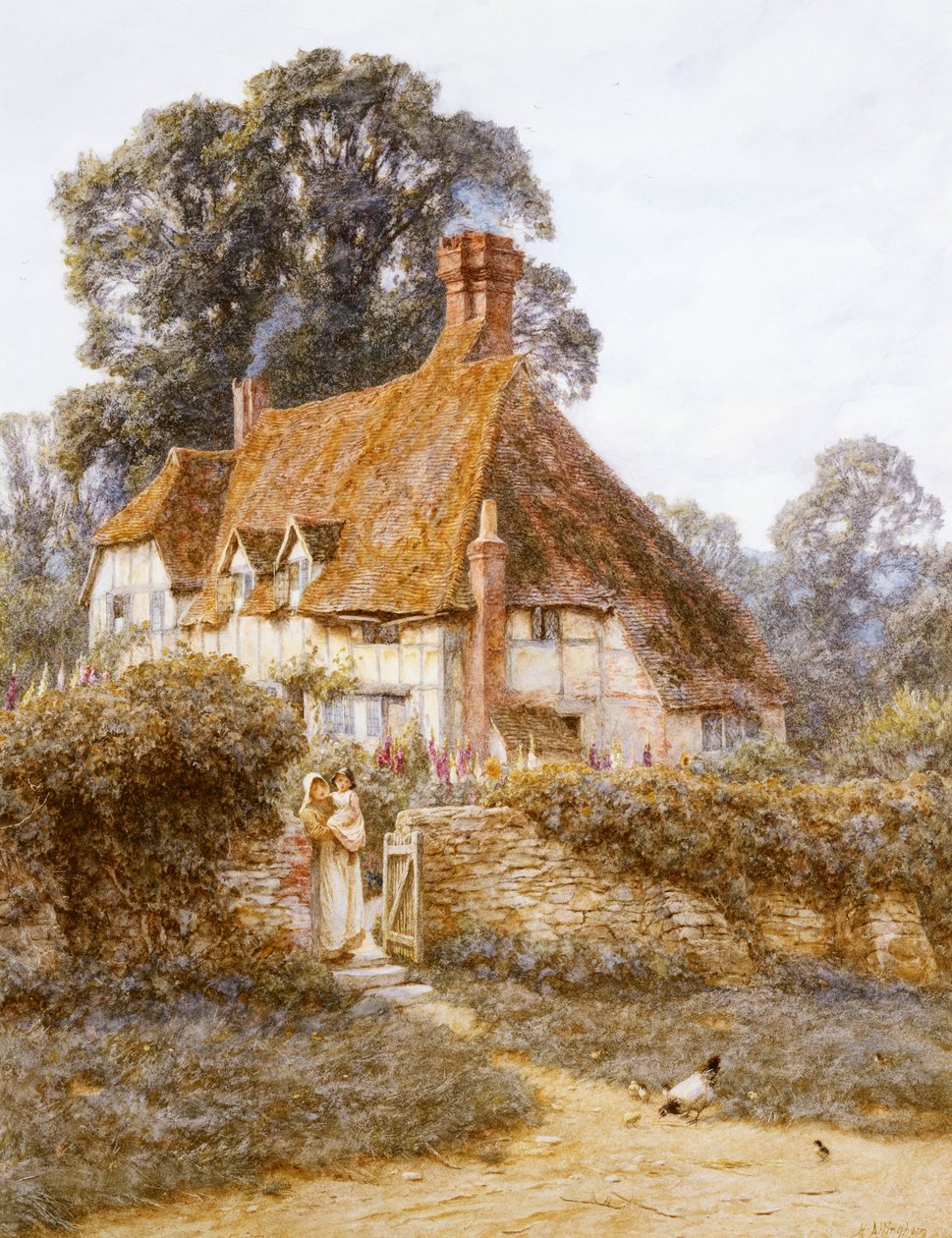 Witley, Surrey yakınlarında by Helen Allingham