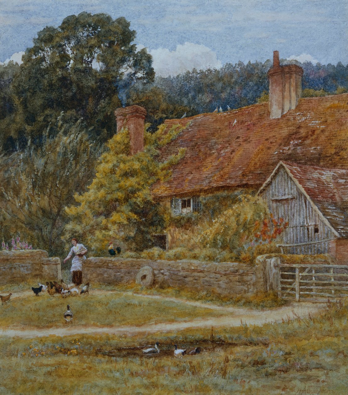 Netley Çiftliği, Shere, Surrey, 1878 by Helen Allingham