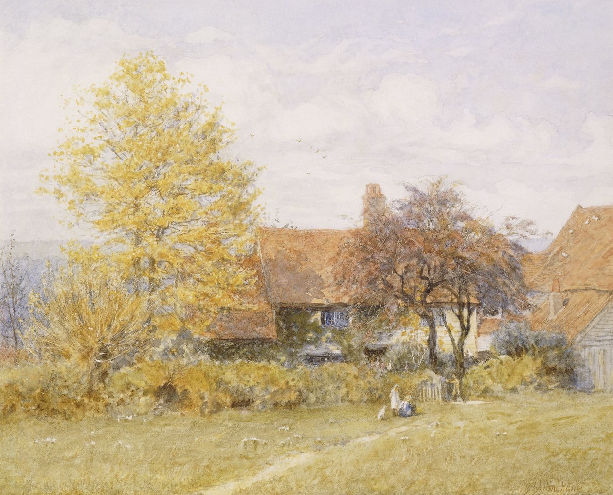 Eski Wyldes Çiftliği, Hampstead, by Helen Allingham