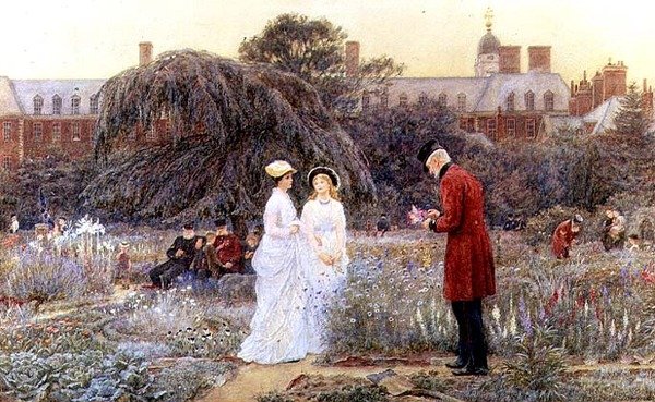Yaşlı Adam Bahçesi, Chelsea Hastanesi by Helen Allingham