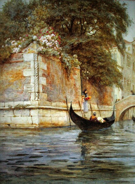 Venedik (kağıt üzerine sulu boya) by Helen Allingham