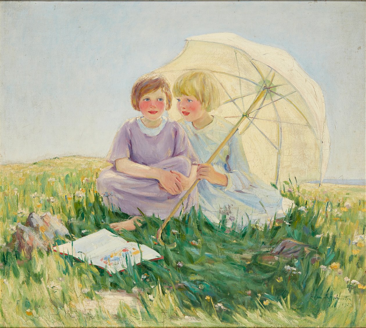 Şemsiye (tuval üzerine yağlı boya) by Helen S. Johnston