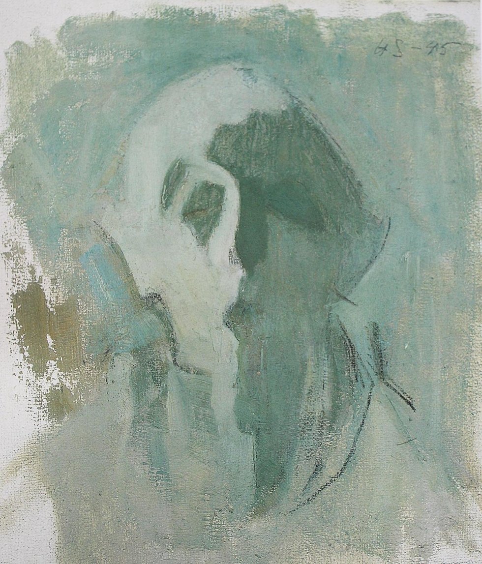Otoportre, ışık ve gölgeİngilizce: Yeşil Otoportre Işık ve Gölgeler by Helene Schjerfbeck