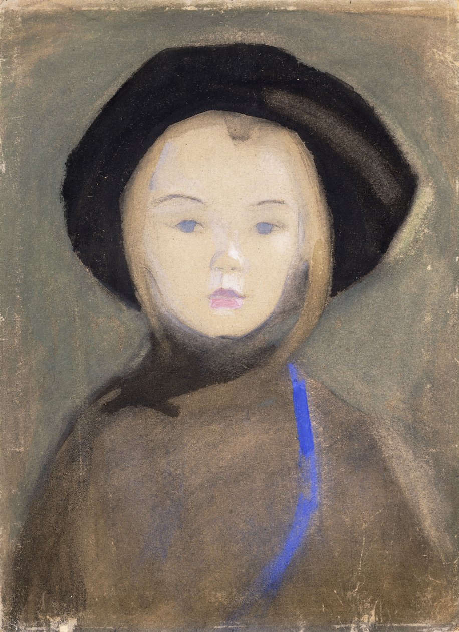 Mavi Kurdeleli Kız by Helene Schjerfbeck