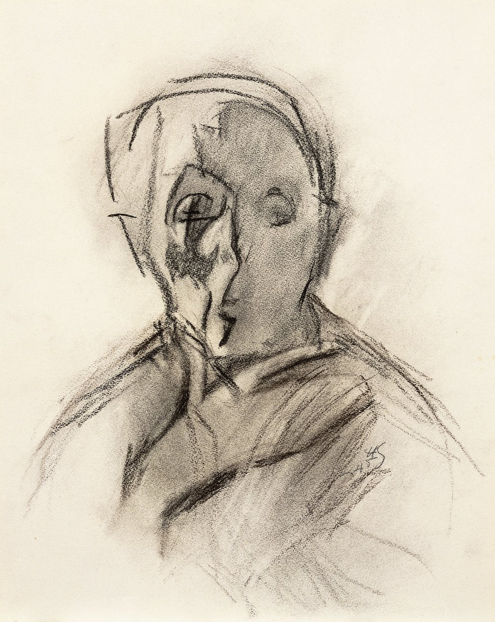 Sanatçının Gözleri Kapalı Otoportresi by Helene Schjerfbeck