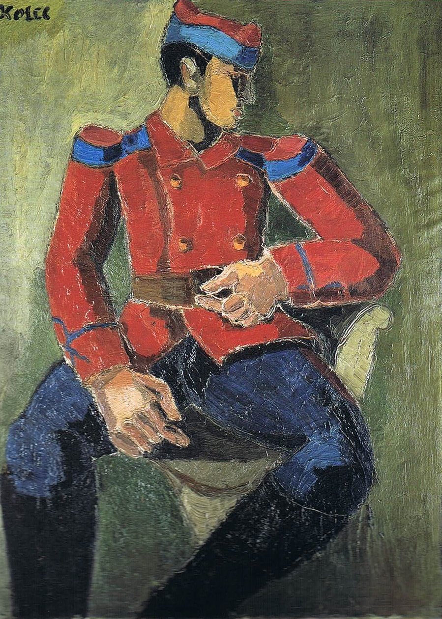 oturan asker by Helmut Kolle